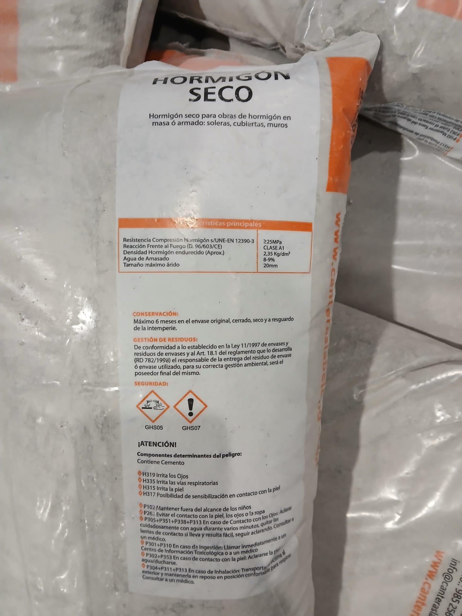 HORMIGÓN SECO H-25 ARIDORME 25 KG - 2