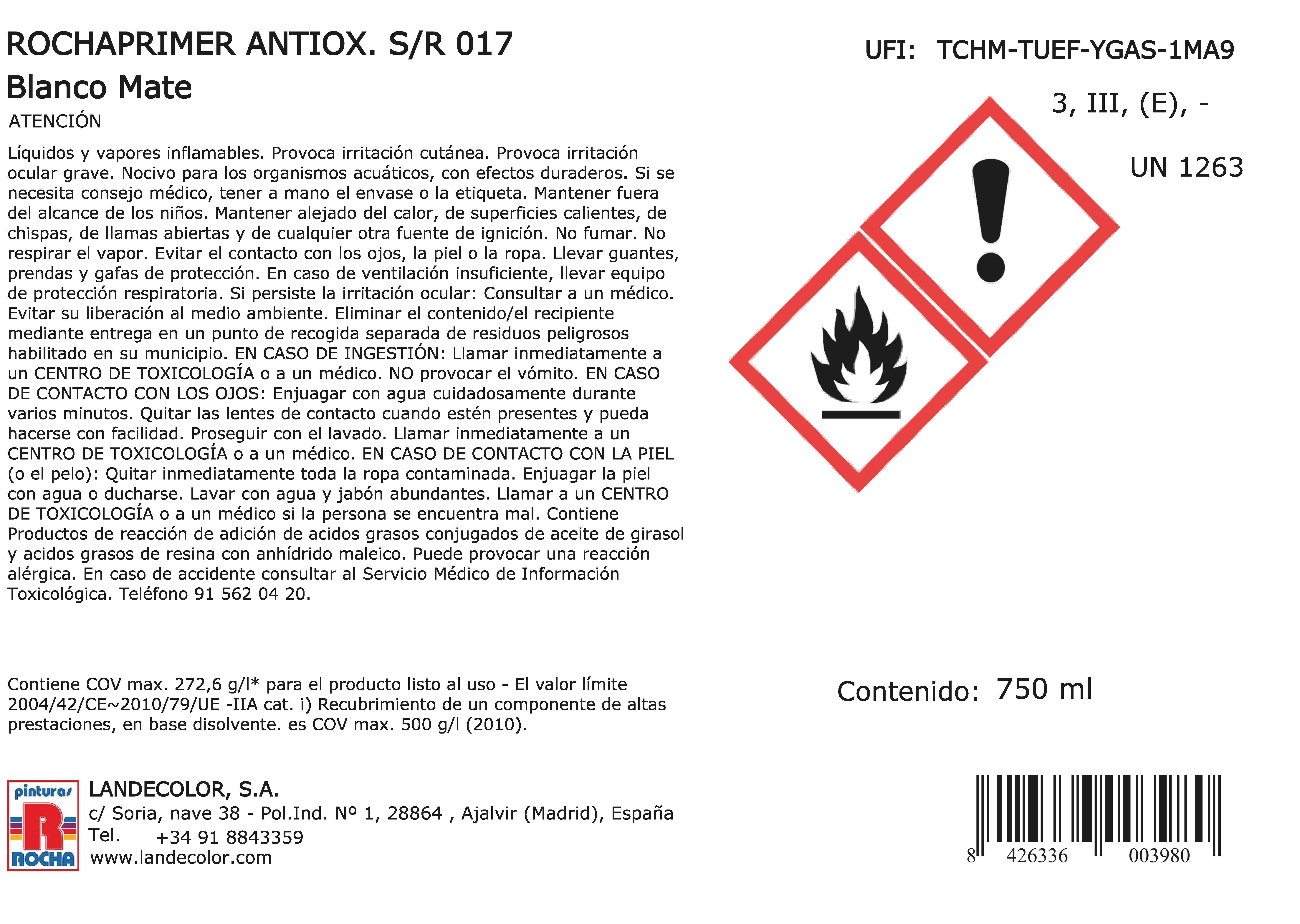 IMPRIMACION ESTANDAR ROCHA 750ML  BLANCO - 3