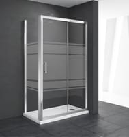 MAMPARA DE DUCHA FRONTAL CORREDERA LEXIE 140CM CROMO - 2