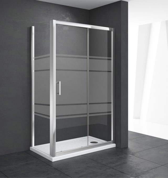 MAMPARA DE DUCHA LATERAL FIJO LEXIE 80CM CROMO