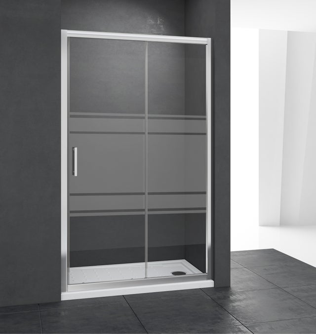 MAMPARA DE DUCHA FRONTAL CORREDERA LEXIE 130CM CROMO