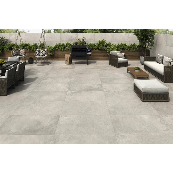 BALDOSA EXTERIOR PORCELÁNICO 60X120CM CELENO CEMENTO