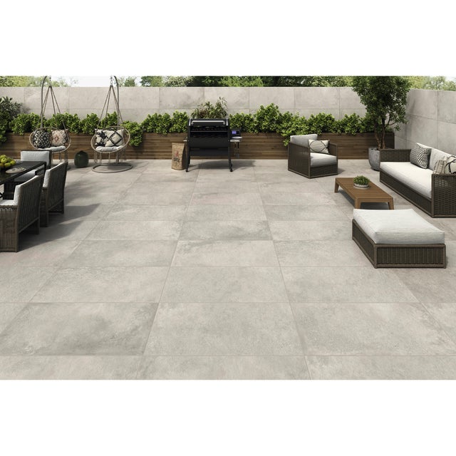 BALDOSA EXTERIOR PORCELÁNICO 60X120CM CELENO CEMENTO