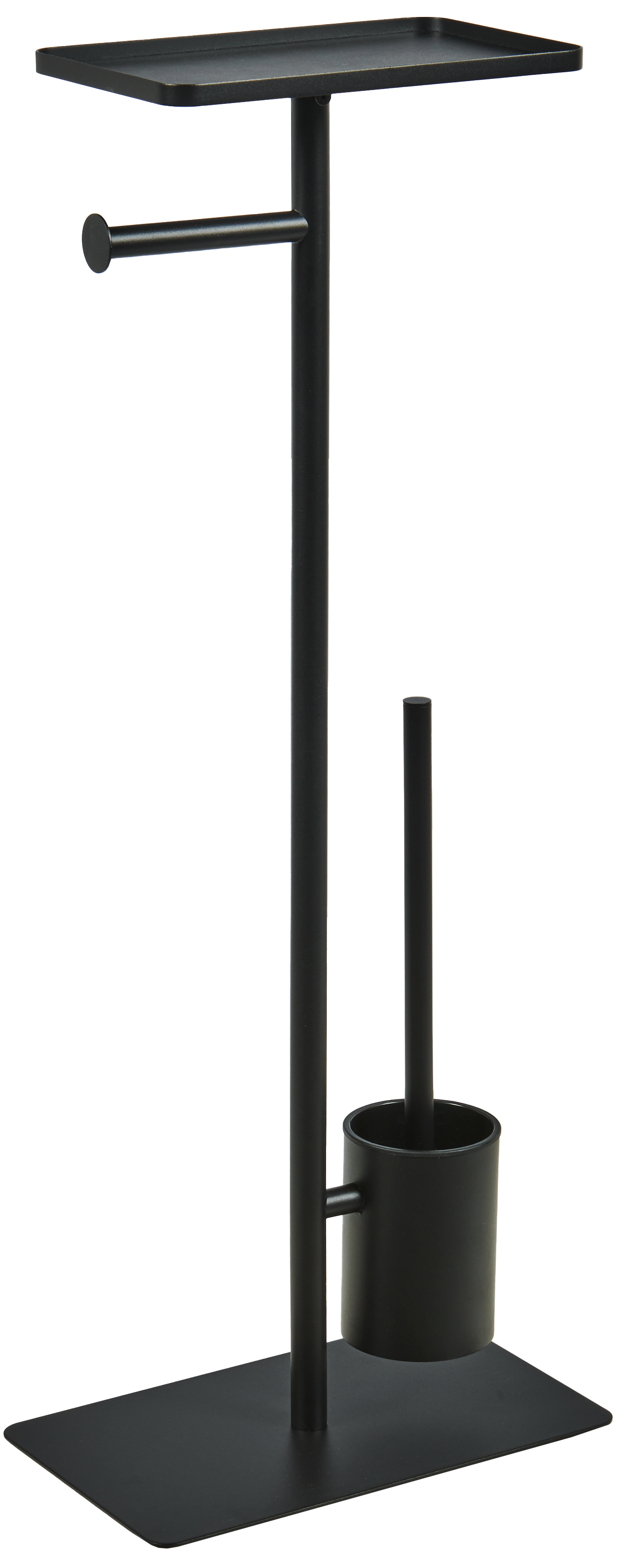 Stojak na papier toaletowy i szczotkę WC 76 cm czarny Sealskin