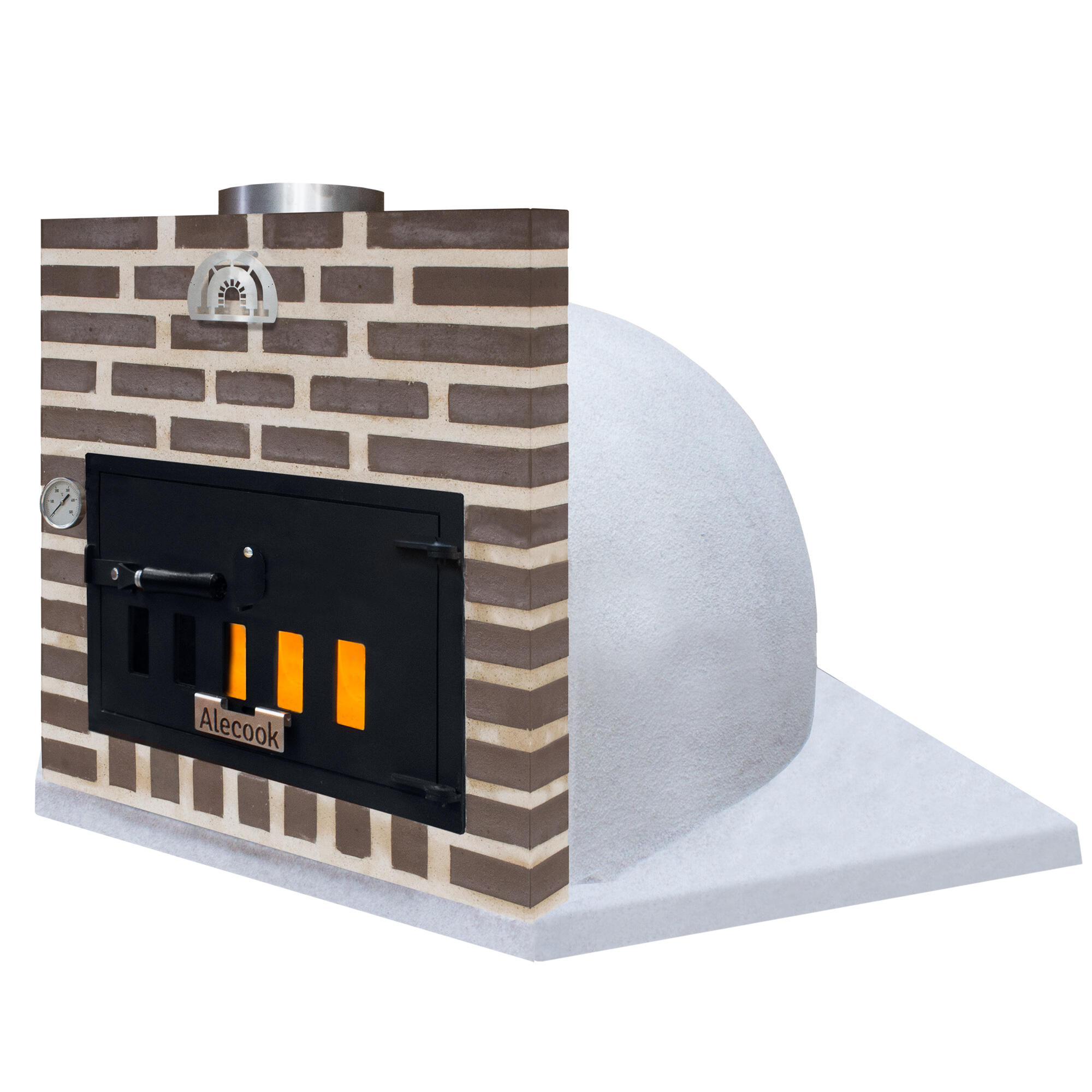 Horno para exterior alecook bunker 86 seúl esquina de arcilla recomendado para de 6 a 10 personas 122 cm de ancho