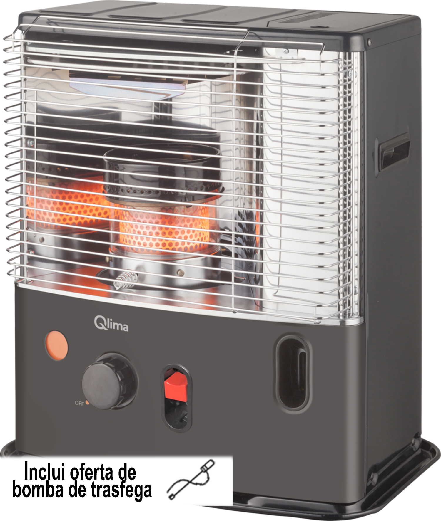 Aquecedor a parafina com mecha Qlima R 4224S TC-2 - 3