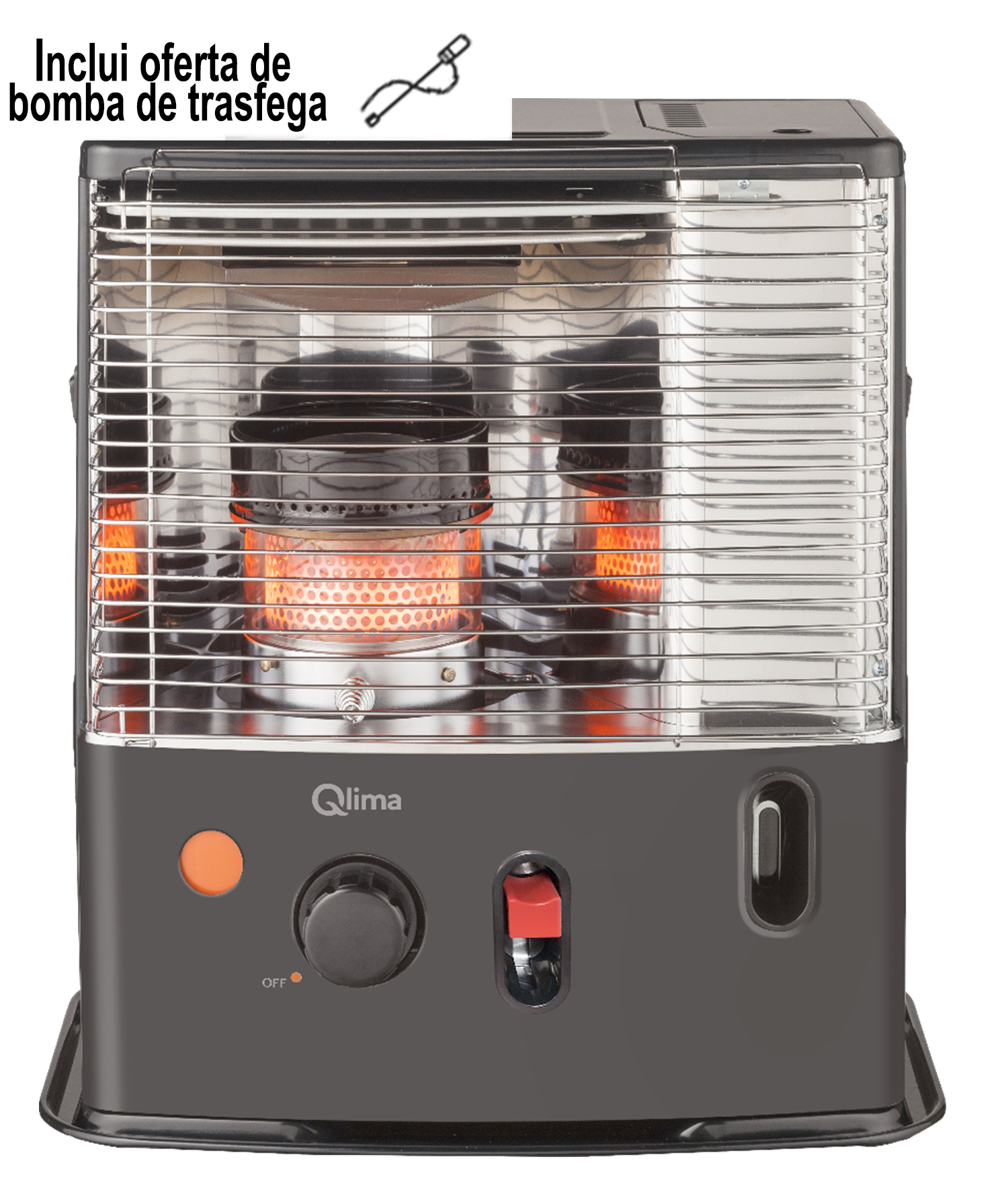 Aquecedor a parafina com mecha Qlima R 4224S TC-2 - 2
