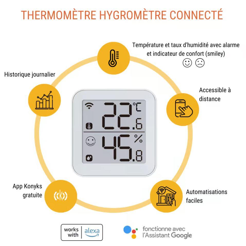Thermomètre et hygromètre d'intérieur Konyks, avec wifi - 7