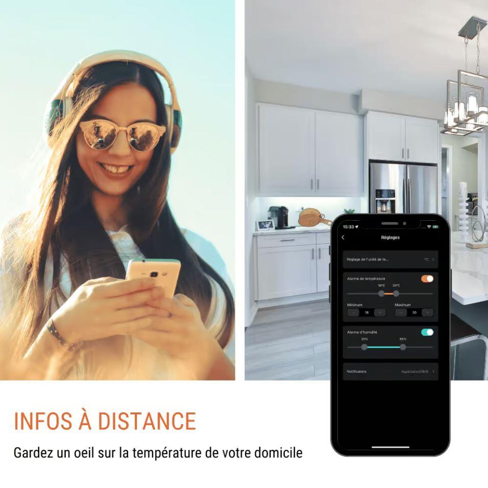 Thermomètre et hygromètre d'intérieur Konyks, avec wifi - 6