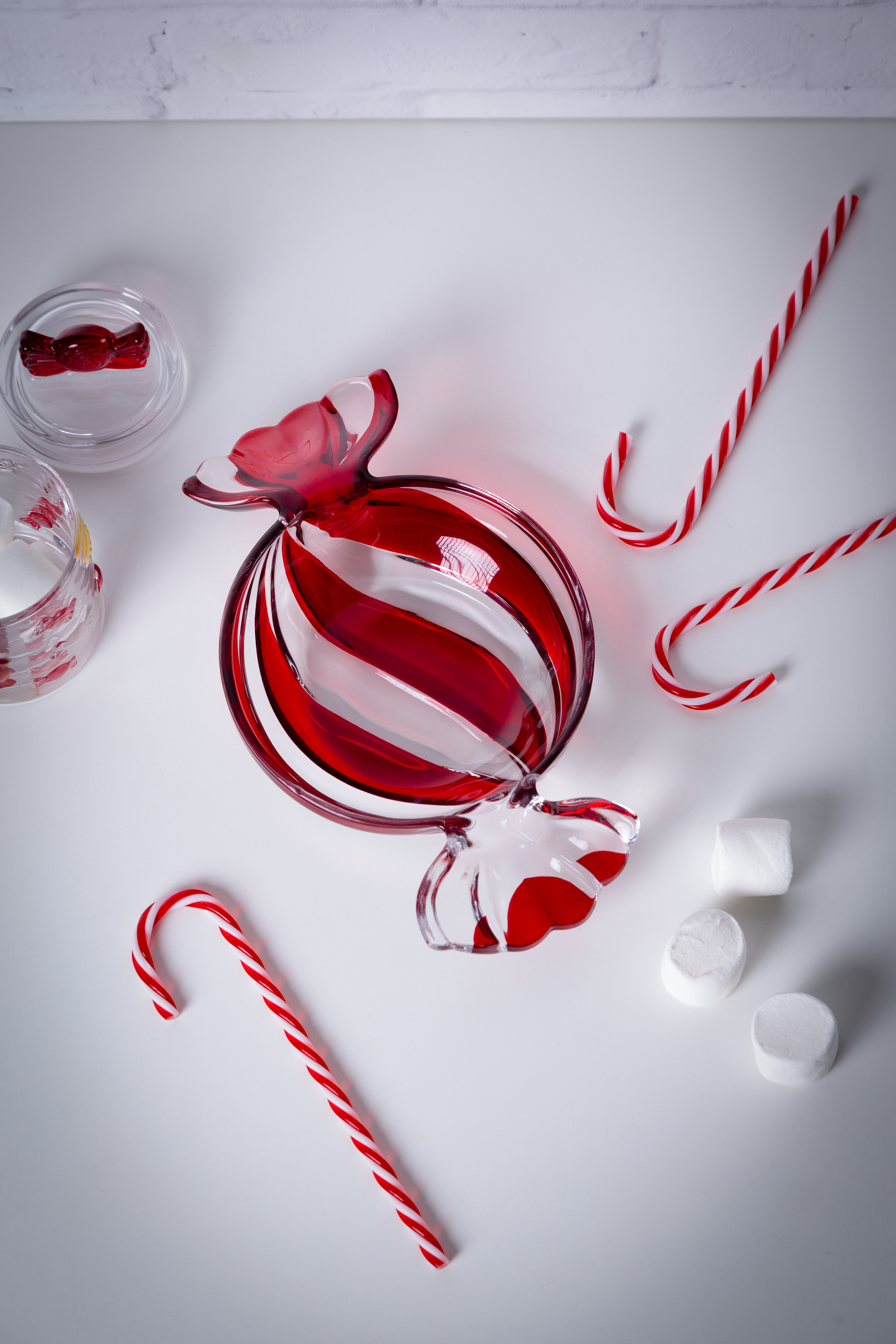 Salaterka szklana w kształcie cukierka 26.5x15x5 cm - 2