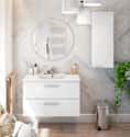 ARMARIO PARED BAÑO ECOKIT BLANCO 30X85X25CM - 1