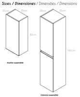 COLUMNA DE BAÑO ATLANTIS 160X35X35CM ANTRACITA - 6