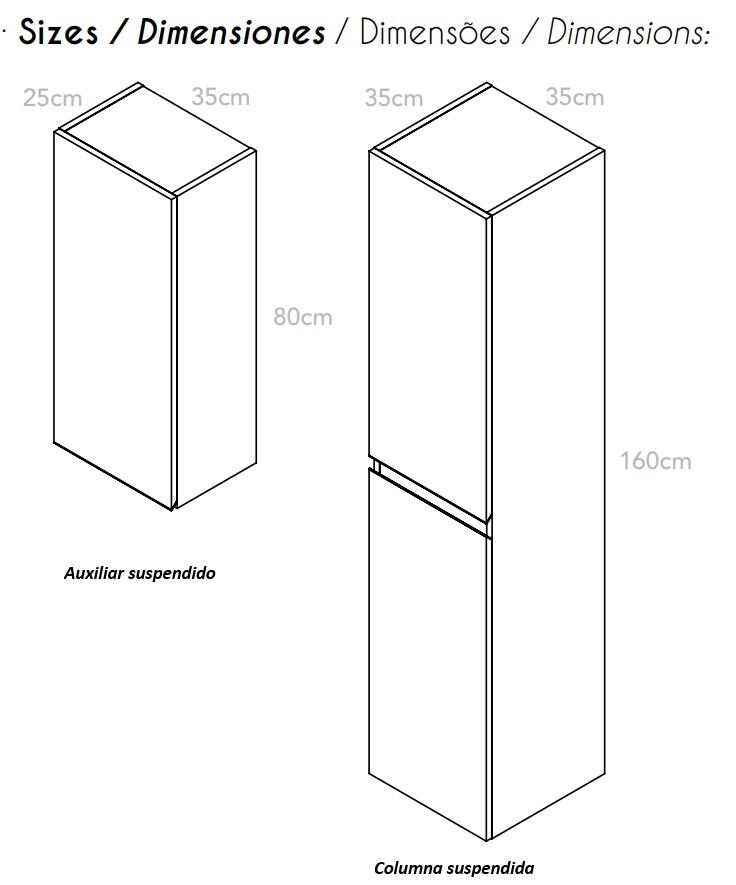 COLUMNA DE BAÑO ATLANTIS BLANCO 35X160X25CM - 6