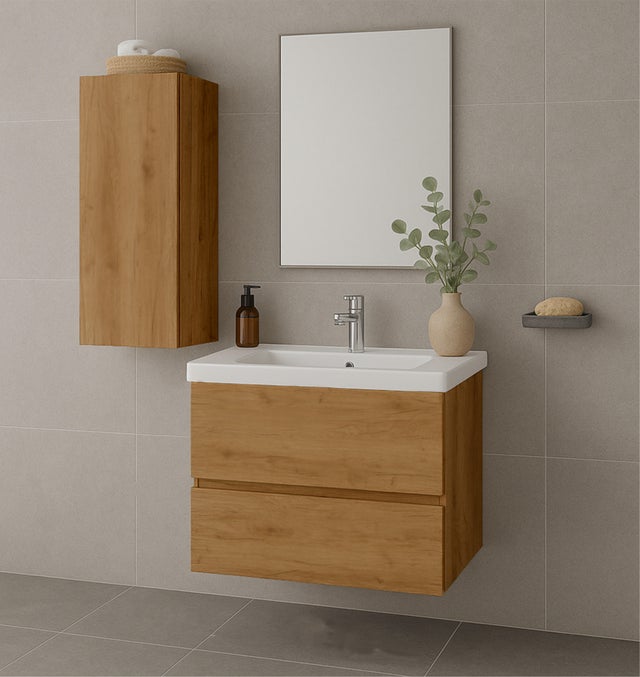 ARMARIO PARED BAÑO BOSTON ROBLE 30X69X21CM