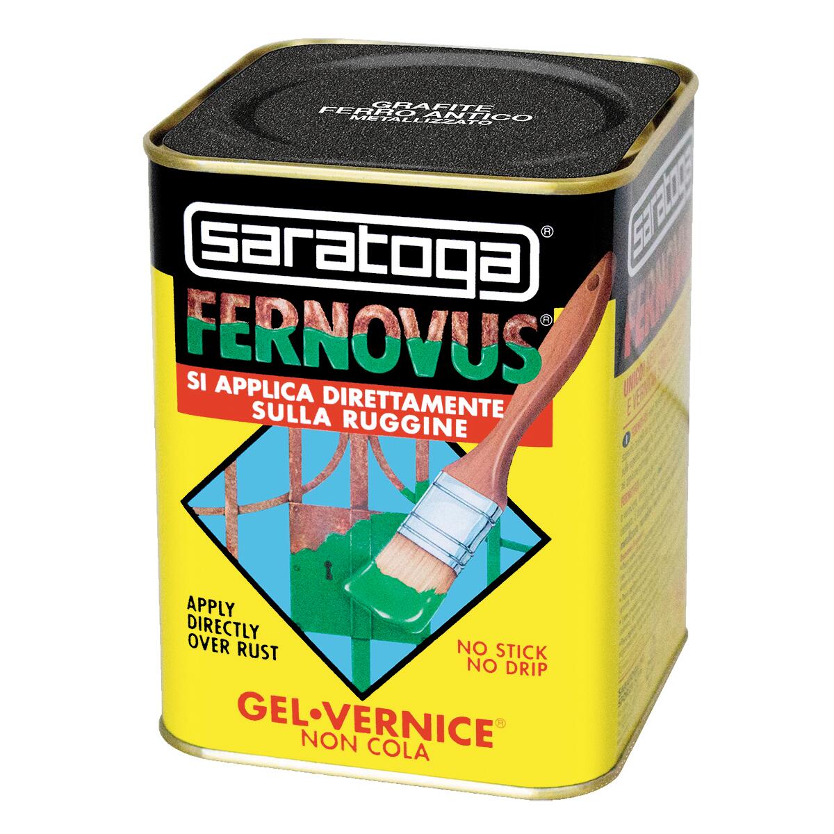 Vernice da esterno antiruggine per ferro SARATOGA Fernovus grigio grafite, metallizzato opaco, 0.75 l - 6