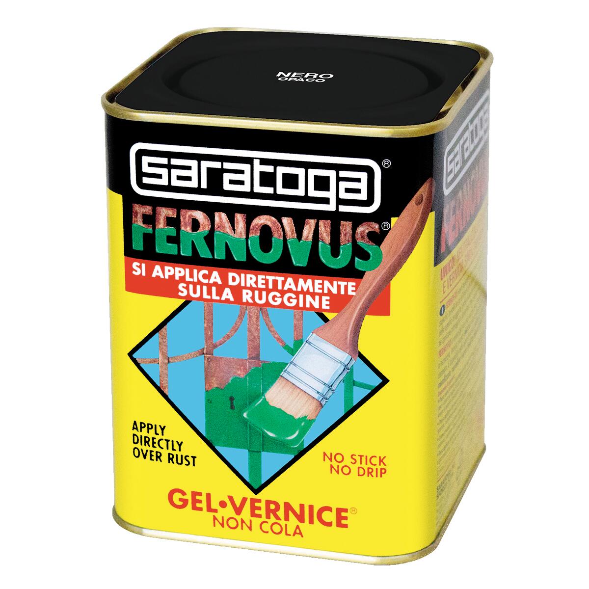 Vernice da esterno antiruggine per ferro SARATOGA Fernovus nero opaco, 0.75 l - 6