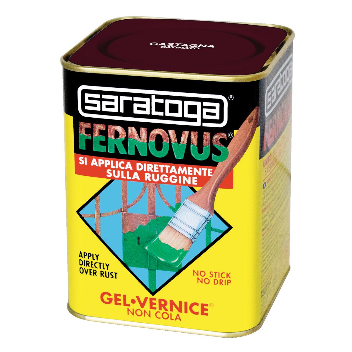 Vernice da esterno antiruggine per ferro SARATOGA Fernovus marrone castagna satinato, 0.75 l - 6