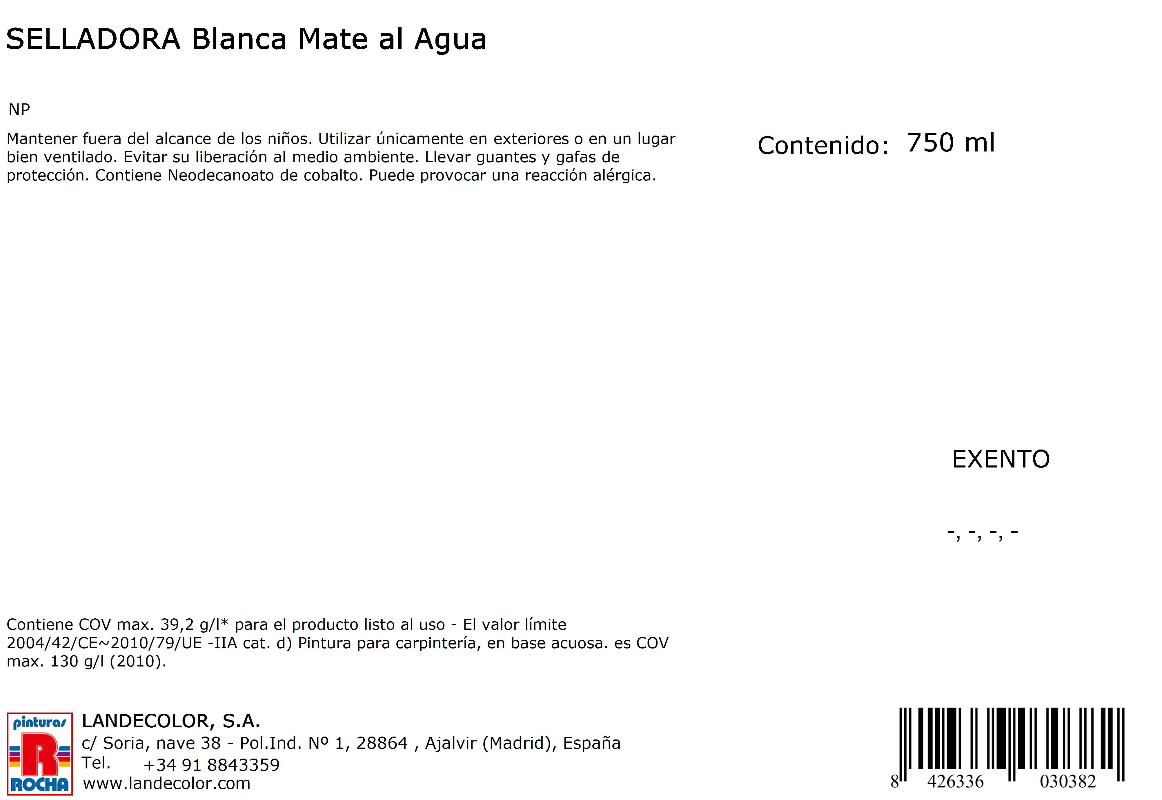 IMPRIMACIÓN SELLADORA ACRILICA ROCHA 750ML BLANCO - 3