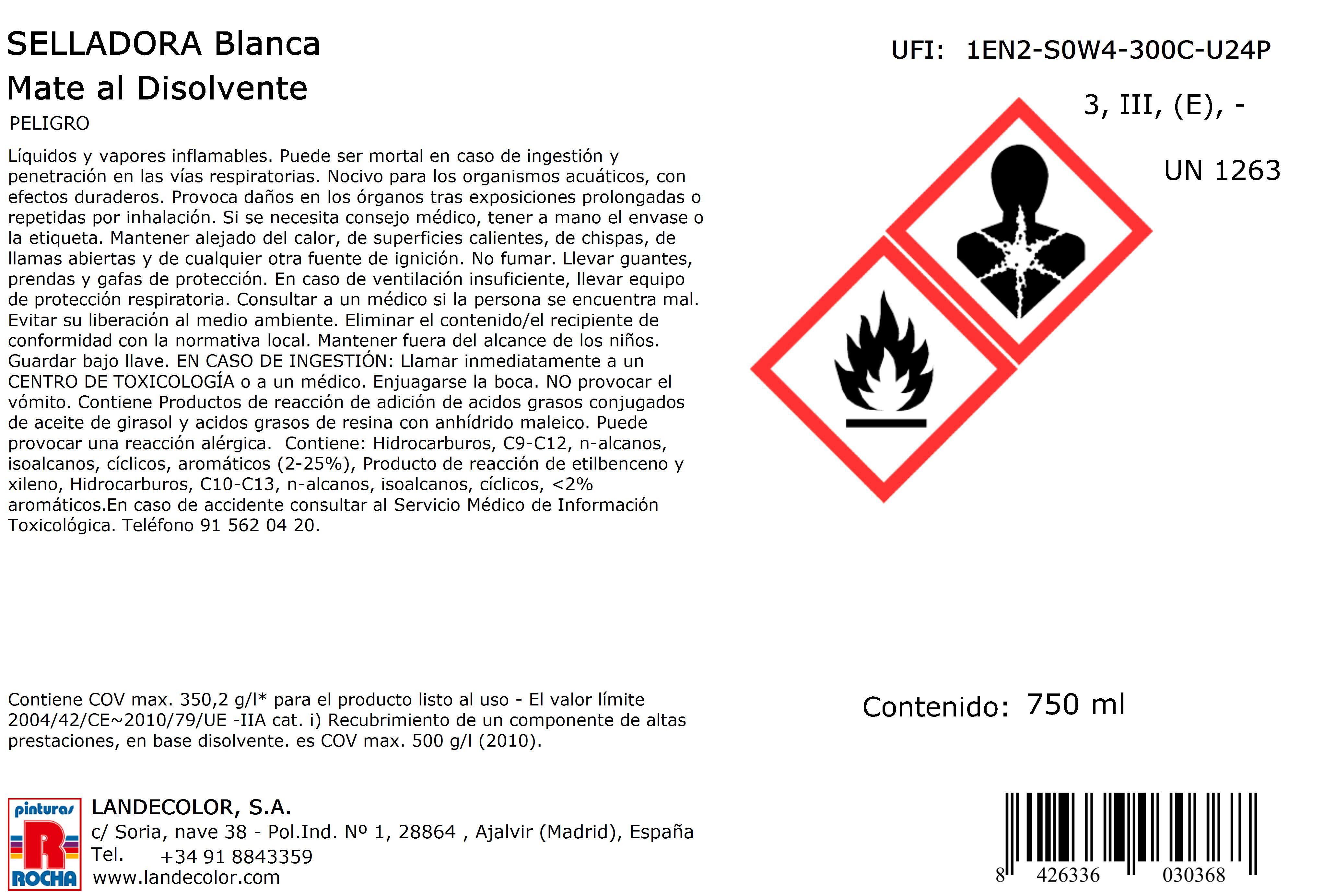 IMPRIMACIÓN SELLADORA SINTÉTICA ROCHA 750ML BLANCO - 3