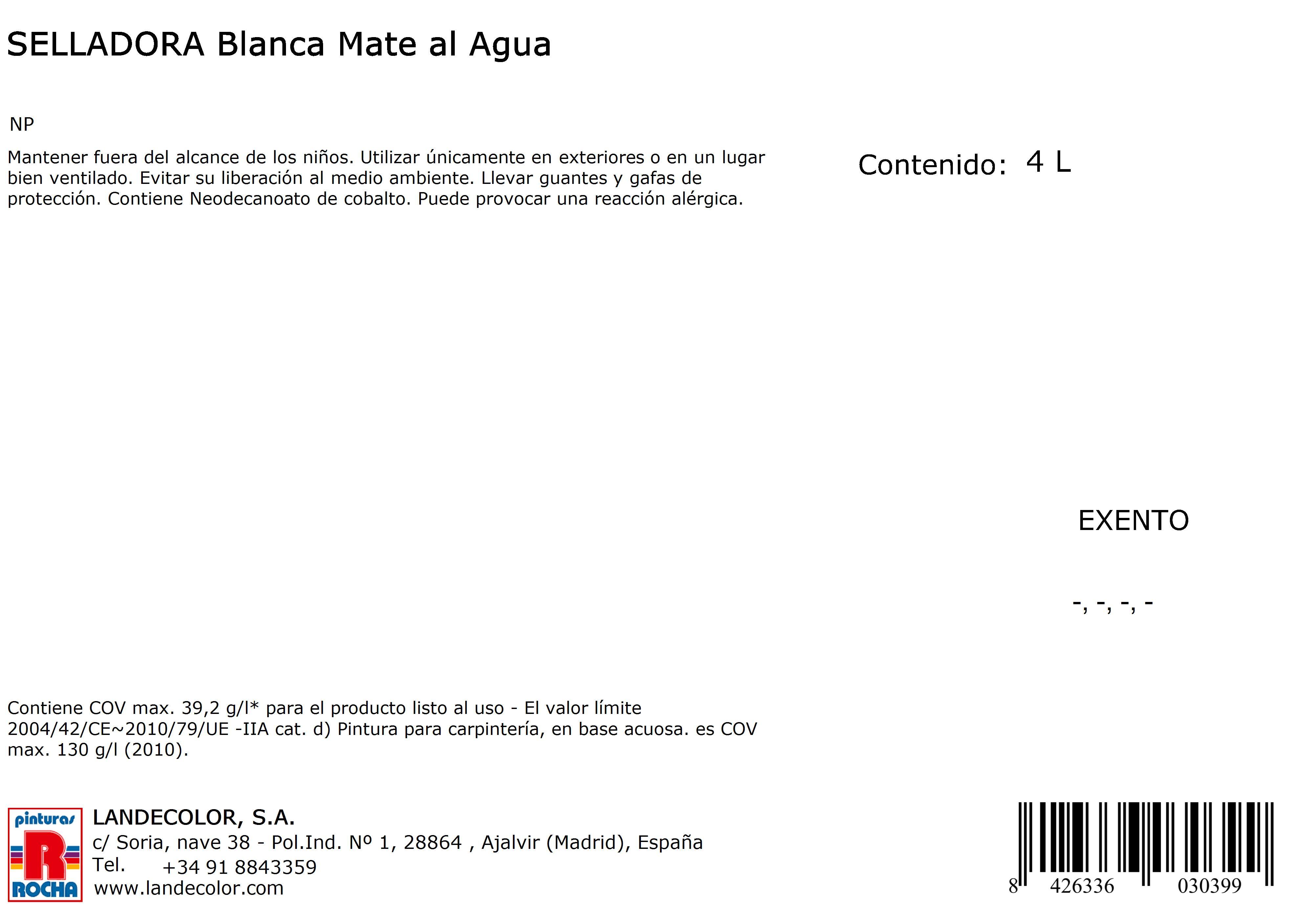 IMPRIMACIÓN SELLADORA ACRILICA ROCHA 4L BLANCO - 3