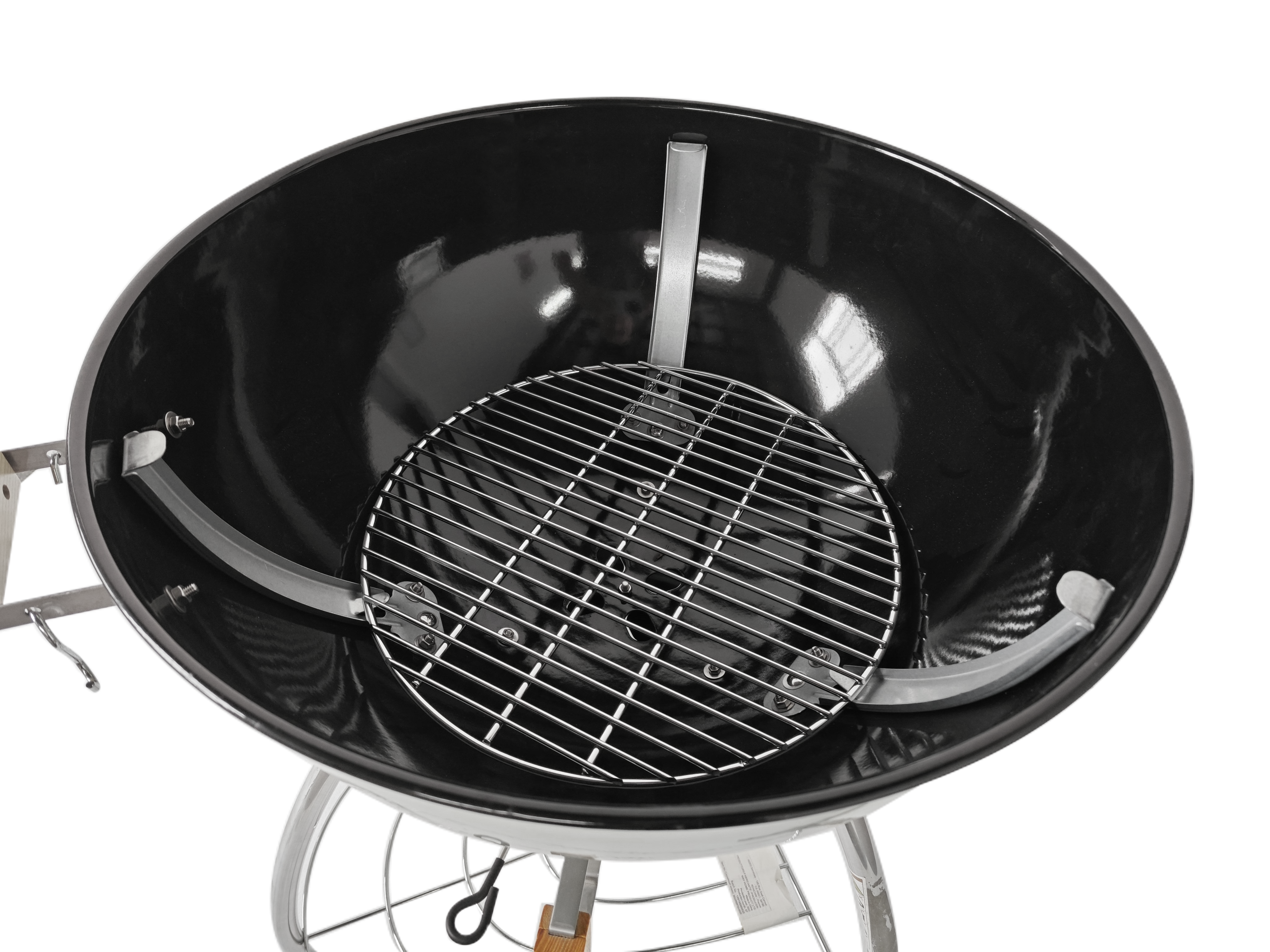 Double Grille Barbecue Rectangle 34x22 cm en Acier Chromé avec Manche eois - Parfait pour des