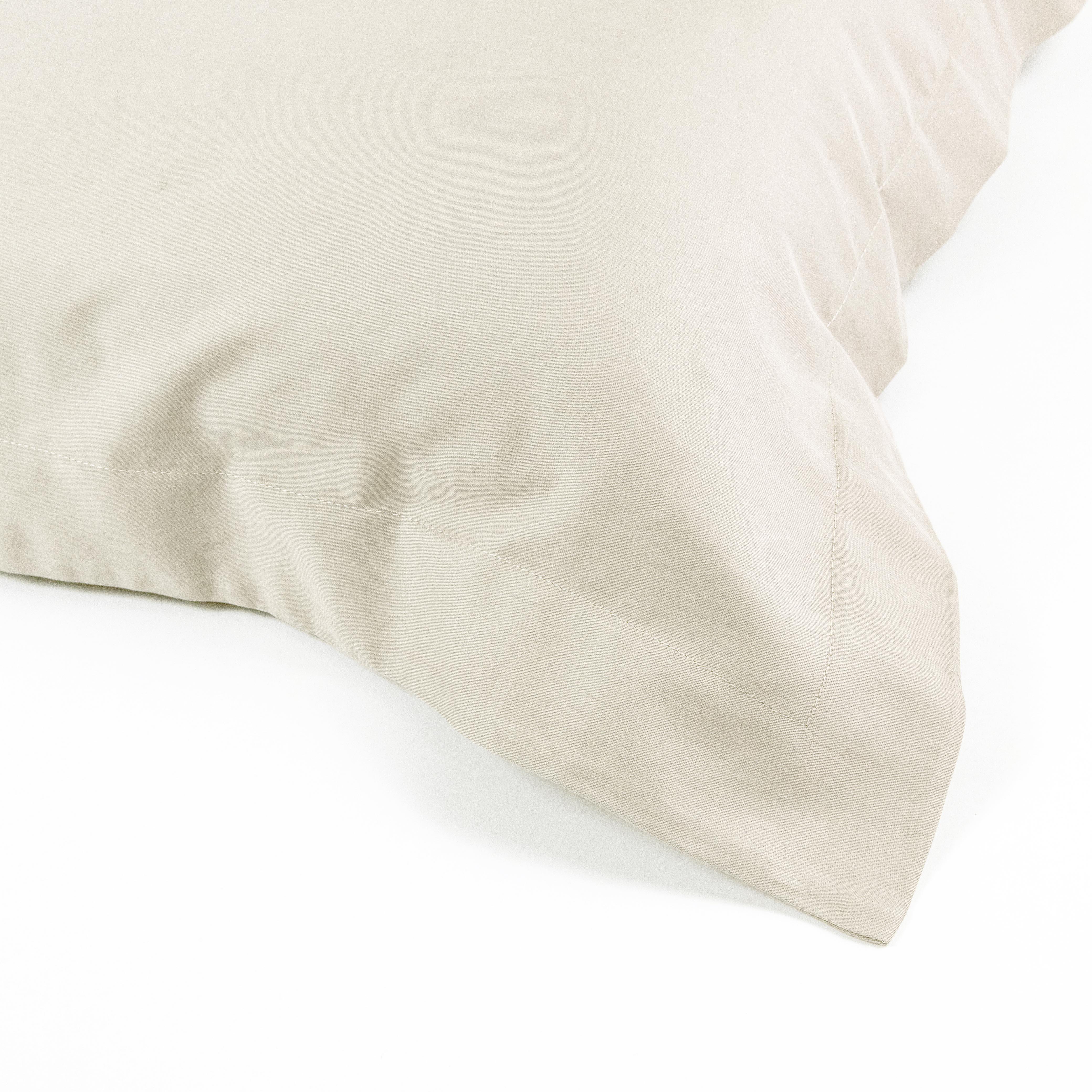 Fodera del cuscino 2 pezzi, Raso crema in cotone 50 x 80 cm - 2