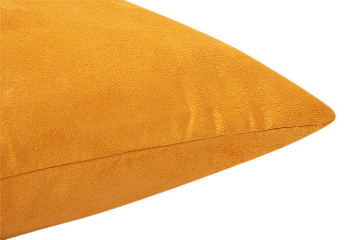 Cojín decorativo cuadrado Alca pana liso poliéster amarillo 45x30cm - 3