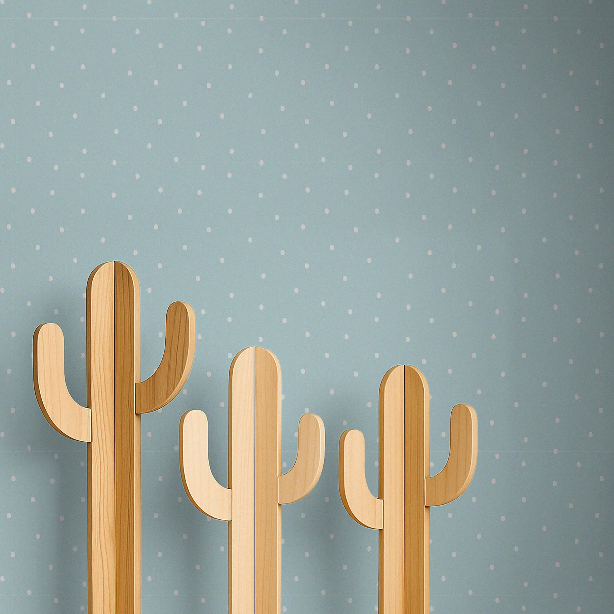 Papel pintado tapiz aplicación cola en papel infantil pippo topos 046018 azul ich 53cmx10m lavable