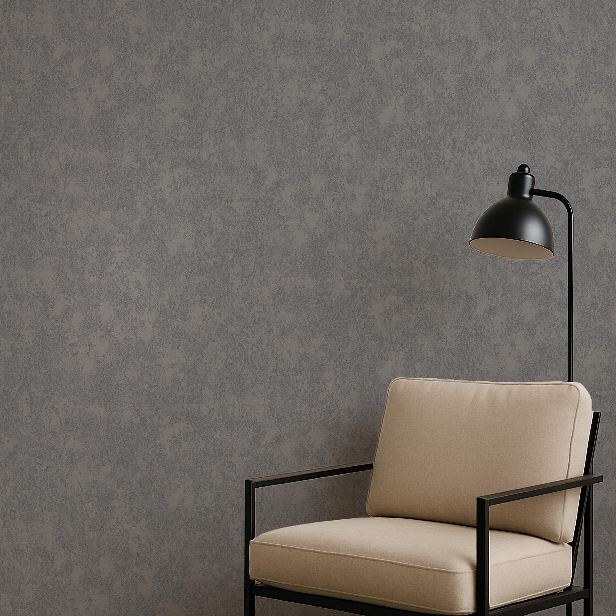 Papel pintado vinilo aplicación cola en pared imitación material materiales 52 utility gris rasch 53cmx10.05m lavable