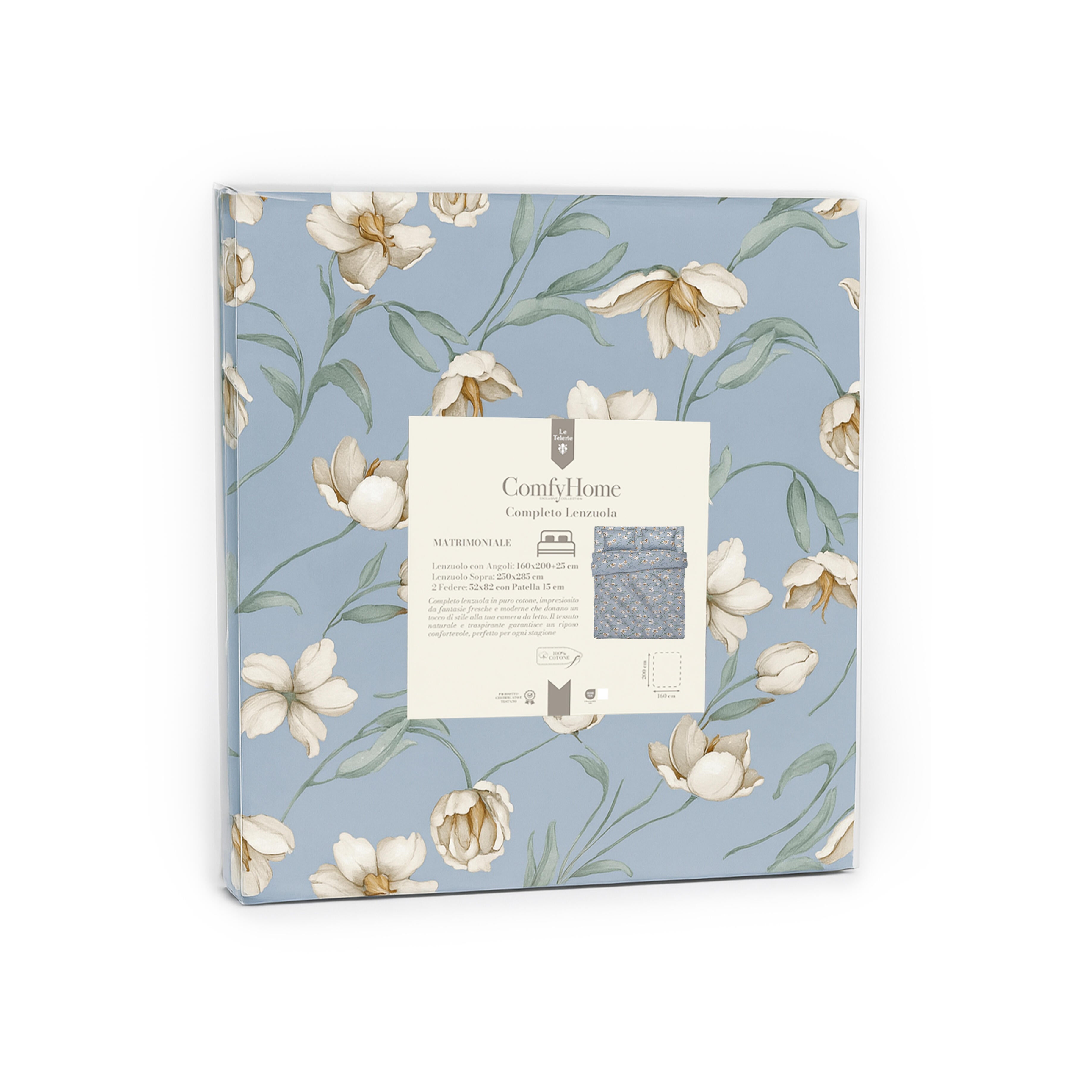 Set di lenzuola matrimoniali ComfyHome carta zucchero in cotone - 3