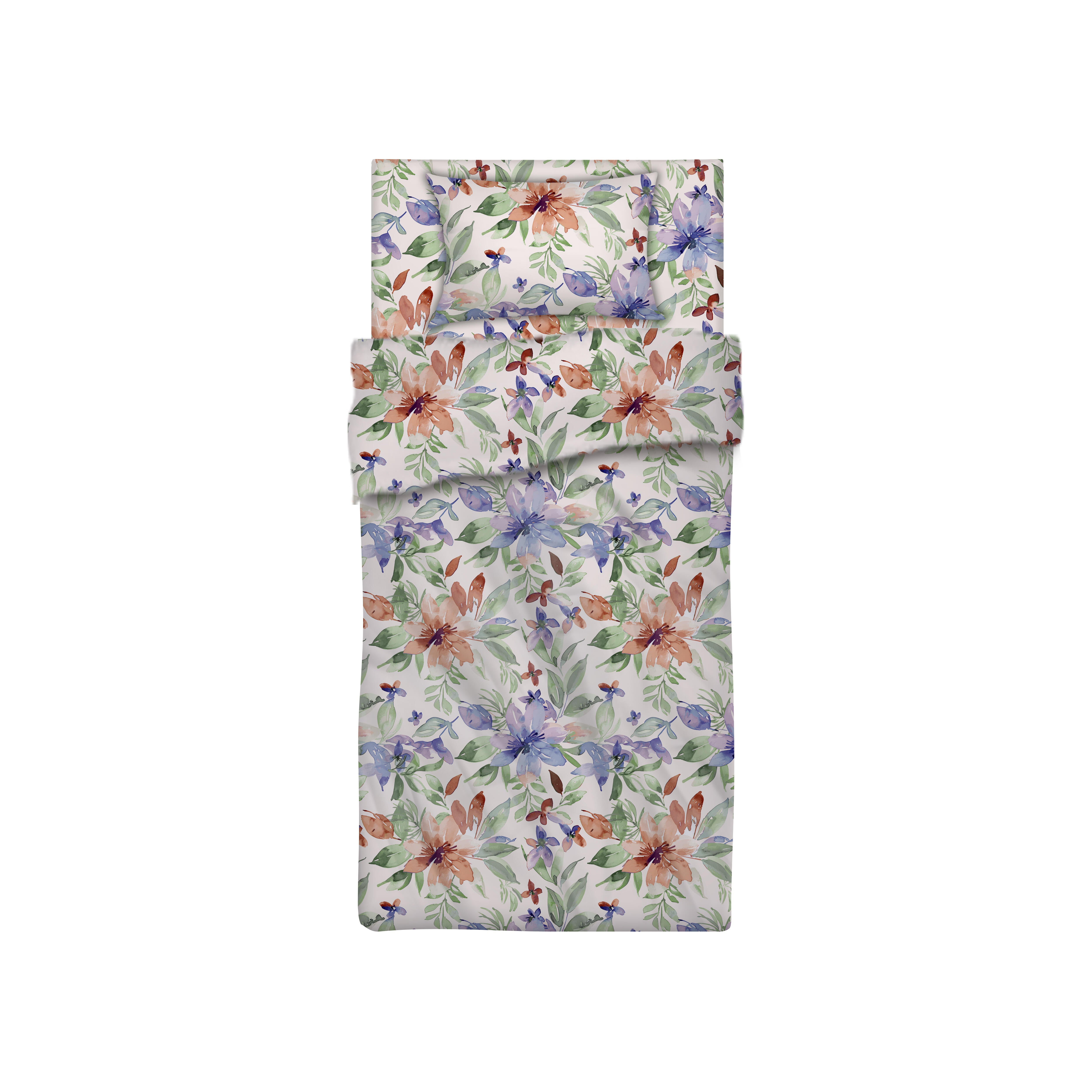 Set di lenzuola singolo ComfyHome fiore pennellato in cotone - 2