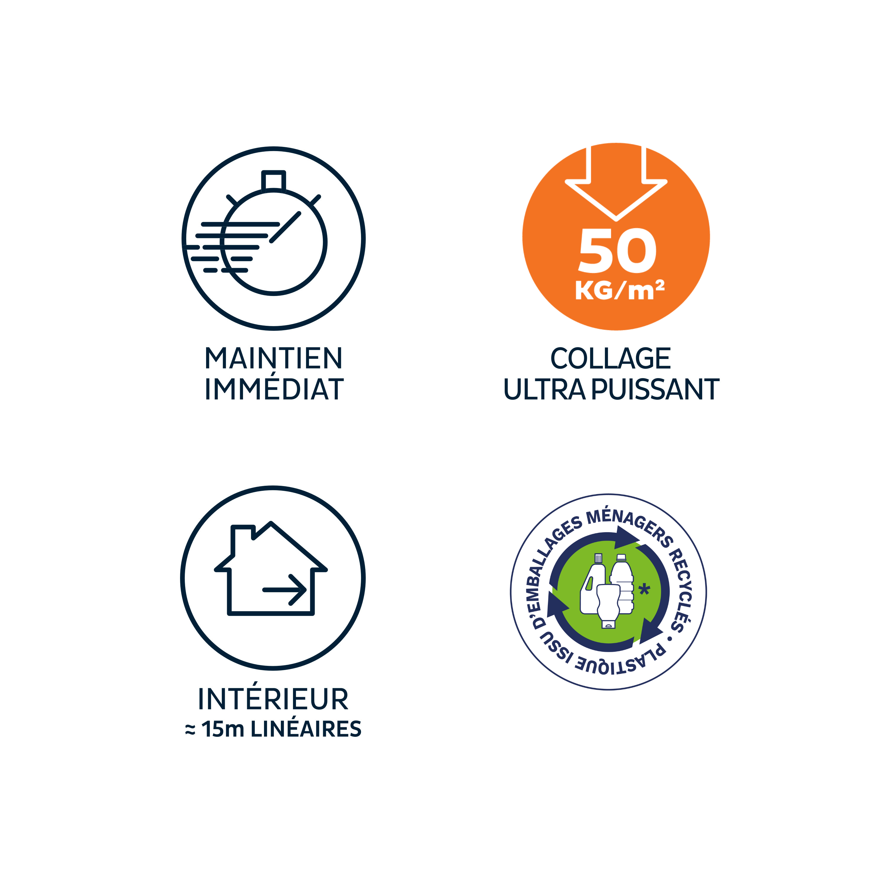 Colle de fixation BOSTIK pour plinthes, 310ml - 2