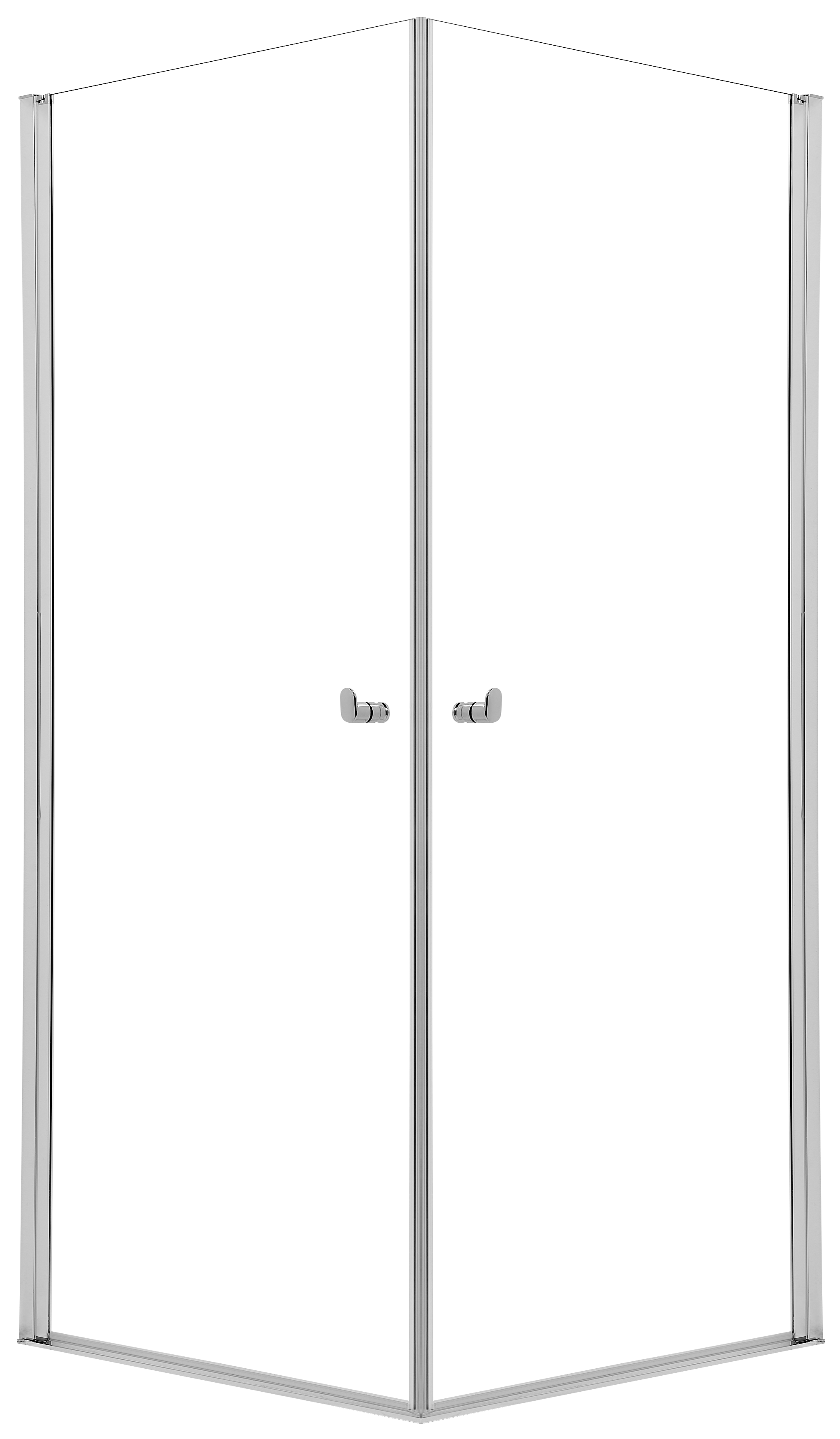 Kabina prysznicowa kwadratowa narożna Hooked 100x100x200 cm profile chromowane Sealskin