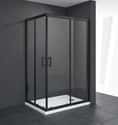MAMPARA DE DUCHA RECTANGULAR CORREDERA LEXIE 70X120CM NEGRO - 1