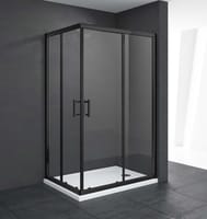 MAMPARA DE DUCHA RECTANGULAR CORREDERA LEXIE 70X120CM NEGRO - 1