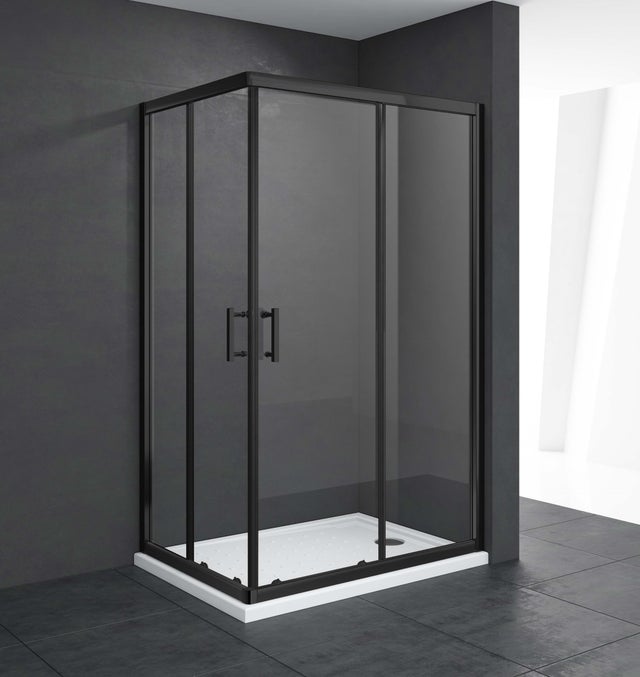 MAMPARA DE DUCHA RECTANGULAR CORREDERA LEXIE 70X90CM NEGRO