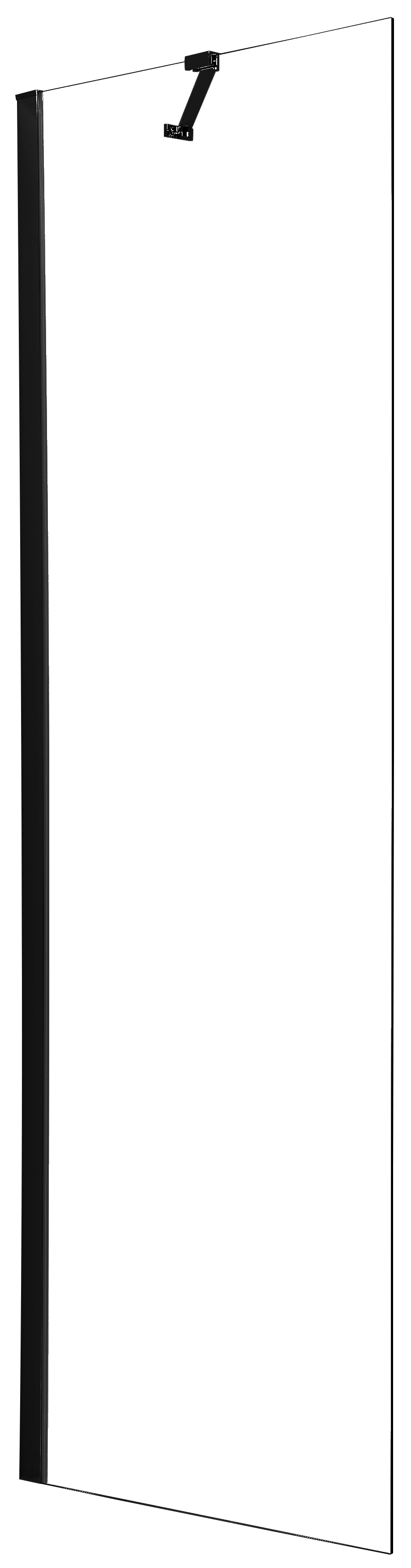 Kabina Walk-in Hooked 75x200 transparentna profil czarny Sealskin