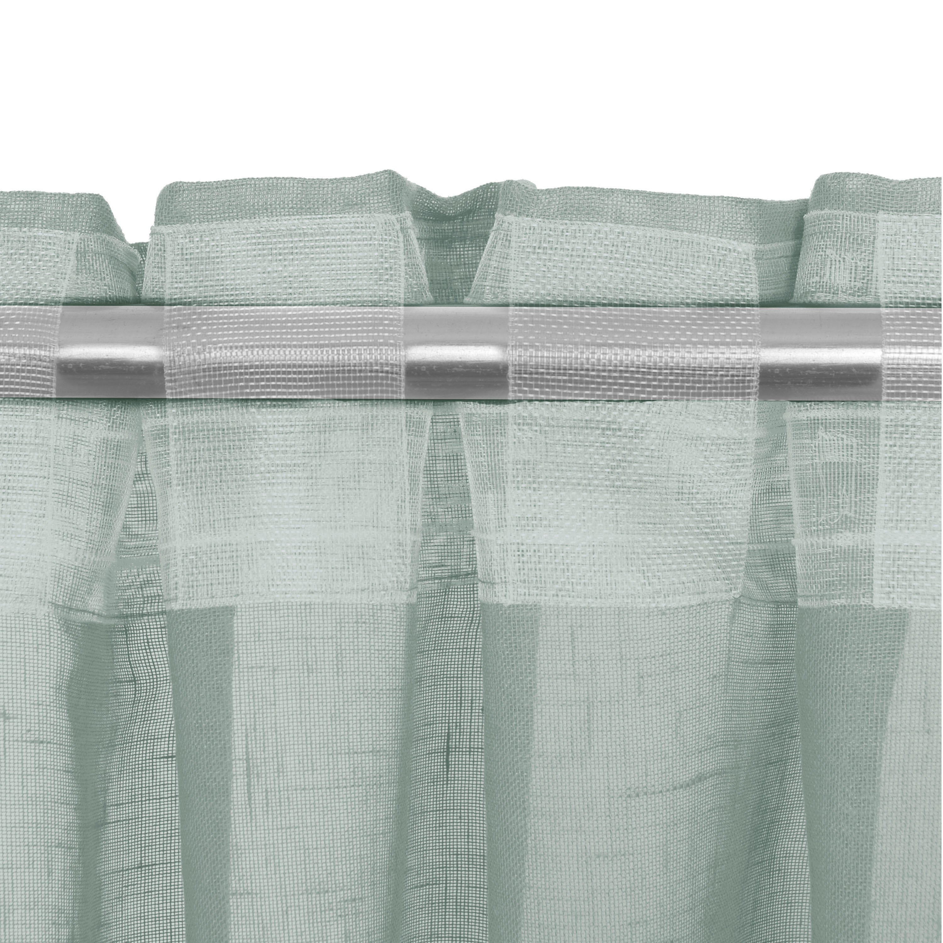Tenda INSPIRE Abby verde, fettuccia e passanti nascosti 200x280 cm - 7