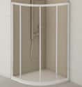 MAMPARA DE DUCHA CURVA CORREDERA SIENA 80X80CM BLANCO - 1
