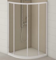 MAMPARA DE DUCHA CURVA CORREDERA SIENA 80X80CM BLANCO - 1