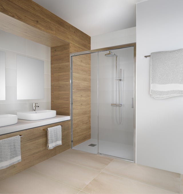 MAMPARA DE DUCHA FRONTAL CORREDERA GALA KLEVAN 160CM CROMO