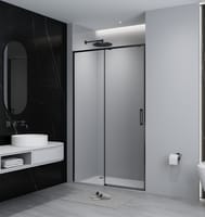 MAMPARA DE DUCHA FRONTAL CORREDERA TEKA INCA SLIM 110CM NEGRO - 1