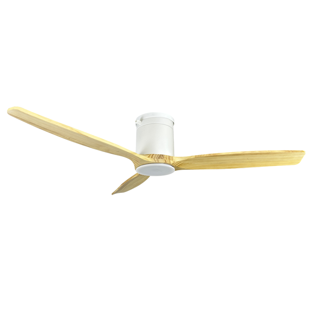 Ventoinha de teto com lâmpada incluída silenciosa D122 cm 2700 Lm IP44 Madeira Gupini Inspire
