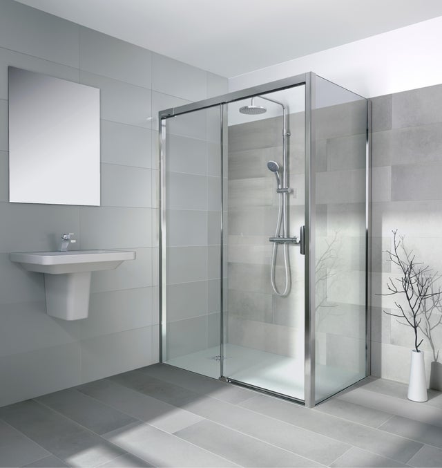 MAMPARA DE DUCHA LATERAL FIJO GALA KLEVAN 70CM CROMO