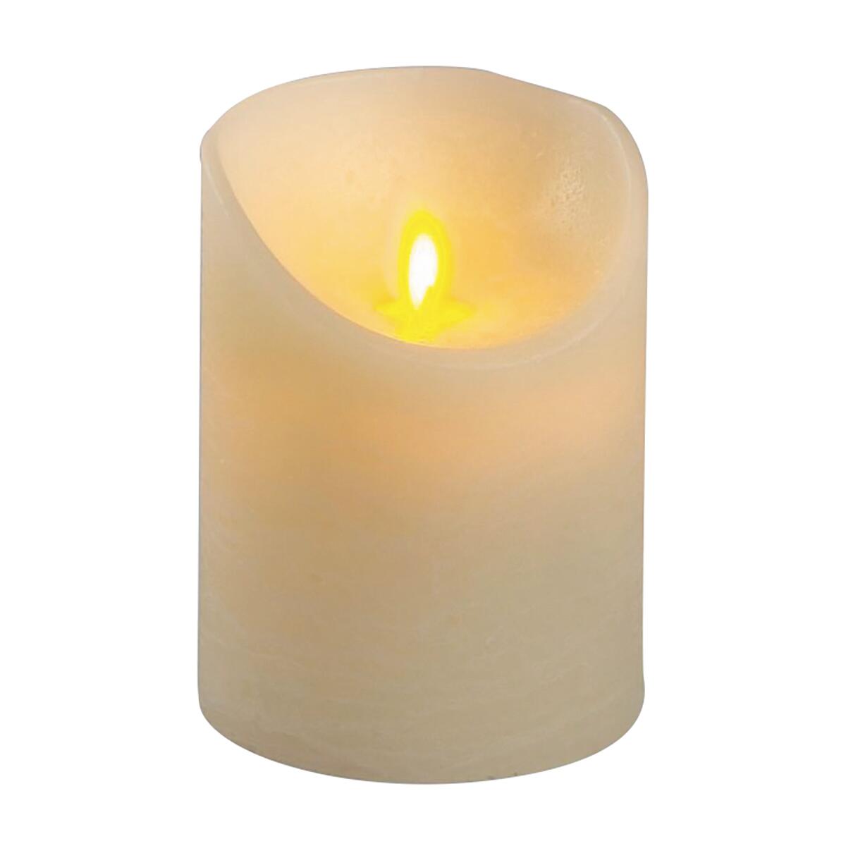 Candela luminosa avorio moving flame led bianco caldo L 0.15 m x H 10 cm - 4