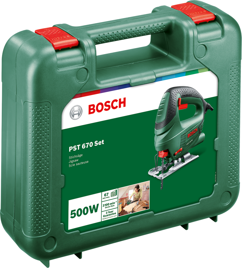 Scie sauteuse filaire BOSCH PST 670 + 5 lames, 500 W - 10