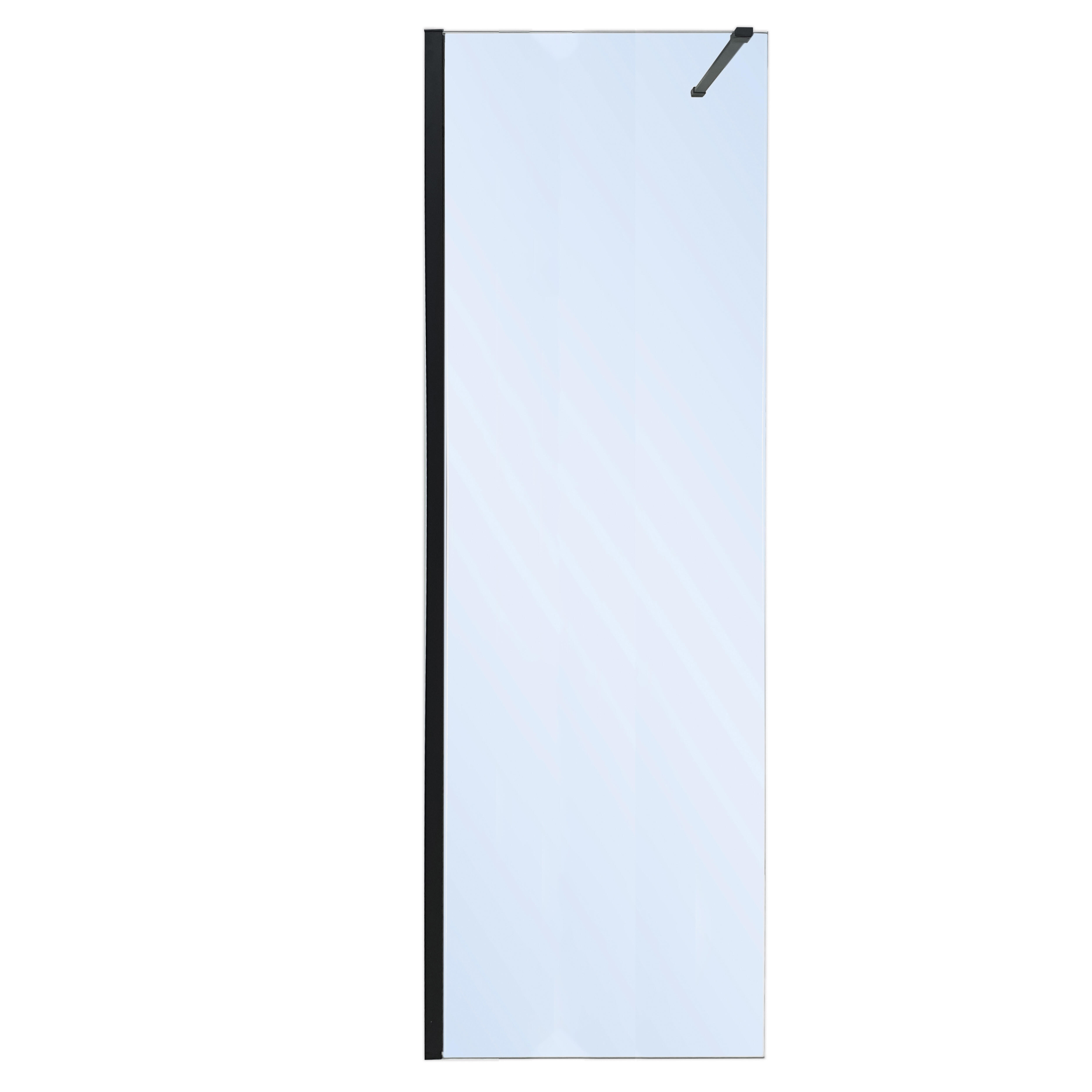 MAMPARA DE DUCHA FRONTAL FIJA CARIBE PRO 120CM NEGRO - 2