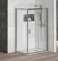 MAMPARA DE DUCHA LATERAL FIJO DENVER PRO 80CM CROMO - 1