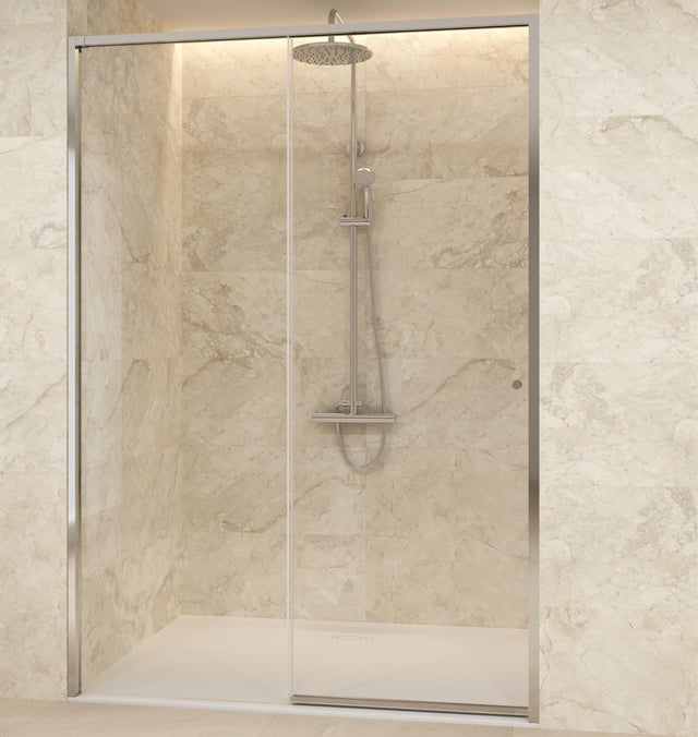 MAMPARA DE DUCHA FRONTAL CORREDERA DUSCHOLUX D0 PRO 150X200CM CROMO