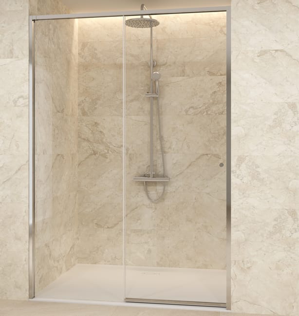 MAMPARA DE DUCHA FRONTAL CORREDERA DUSCHOLUX D0 PRO 150X200CM CROMO - 1